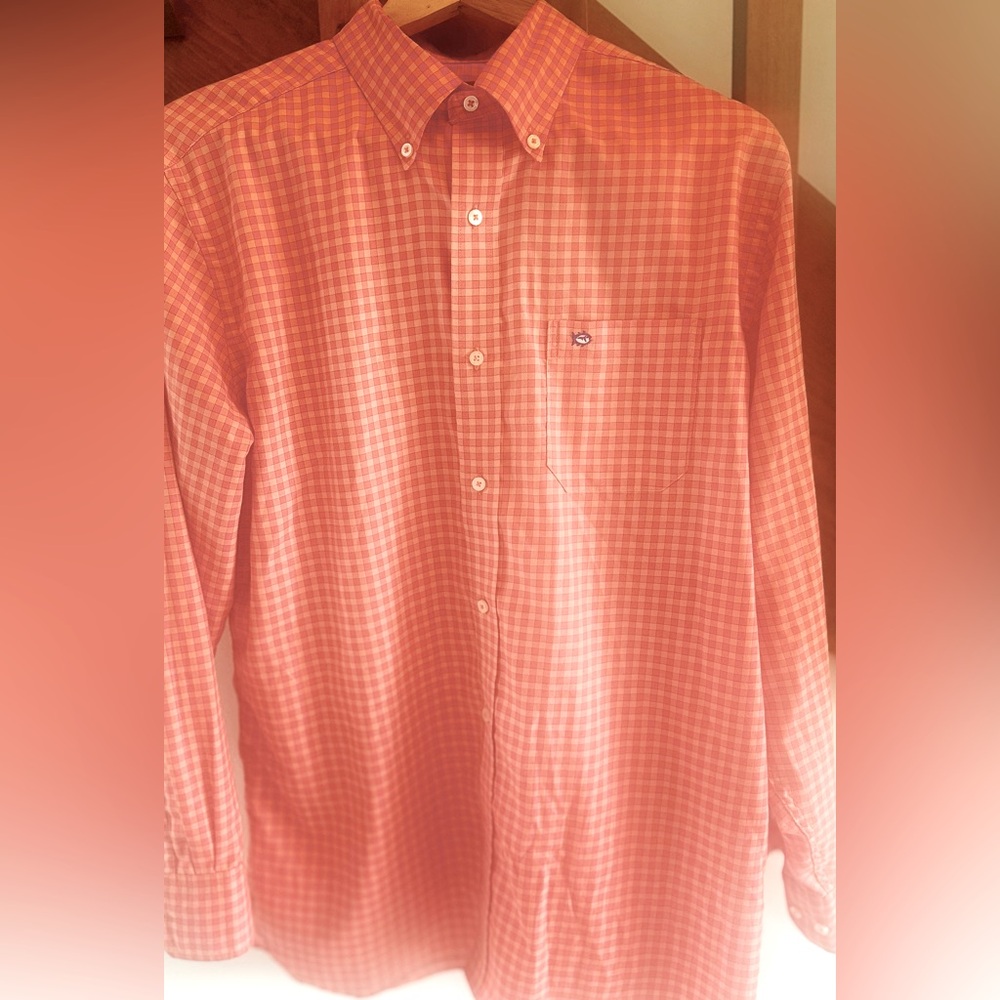 Southern Tide. Turnberry Plaid Intercoastal Long Sleeve Sport Shirt - Picture 1 of 3